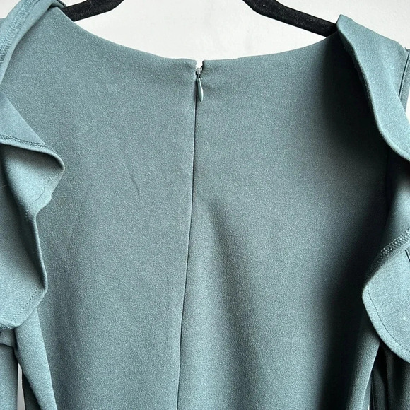 Romeo & Juliet Couture Green Open Shoulder Dress | Green Open Shoulder Dress - Picture 9 of 10